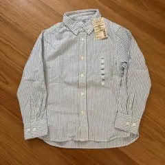 『新品』　無印良品　ストライプ　長袖　オックスフォードシャツ　130