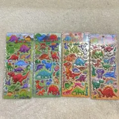 恐竜 ぷっくりシール 男の子 キャラクター プックリ シール 立体 ダイナソー