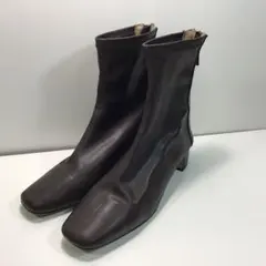 GRL グレイル ストレッチ スクエアトゥ ショートブーツ 25.0cm