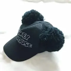 ミッキーマウス ポンポン付きキャップ