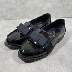 美品❣️イタリア製 ディエゴベリーニ エナメル リボン ローファー 黒 35のサムネイル