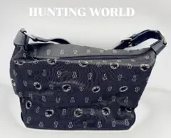 n1602 HUNTING WORLD ショルダーバッグ ネイビー 総柄のサムネイル