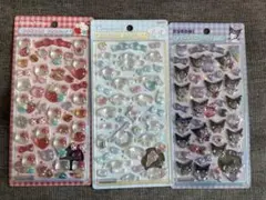 ボンボンドロップシール　サンリオ　キティ　シナモロール　クロミ　3枚セット