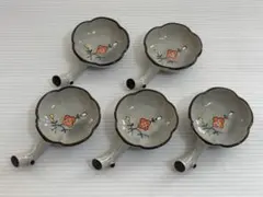 【新品】　花形陶器の箸置き5個セット