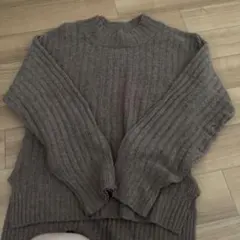Raf Raf リブニット 長袖 ブラウン M