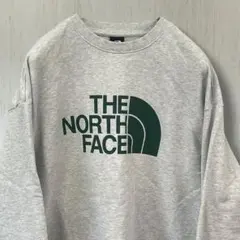 ノースフェイス ビッグロゴ スウェット グレー L