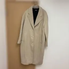 ZARA ベージュ ダブルブレスト ロングコート - メルカリ