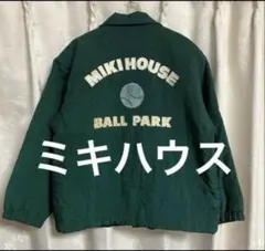 【平成レトロ】ミキハウス　内側ボア　ジャケット　グリーン