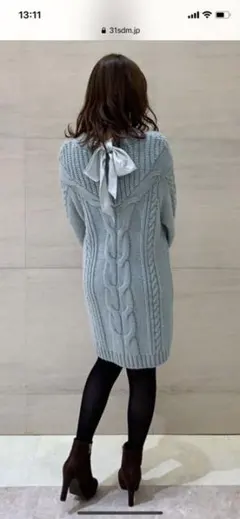 ３Gケーブル切替バックリボンワンピース