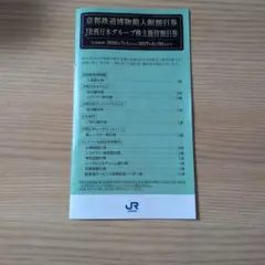 JR西日本グループ株主優待割引券のサムネイル