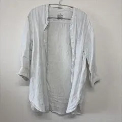 【2/20までの販売】リネン洗いざらし七分袖シャツ 無印良品