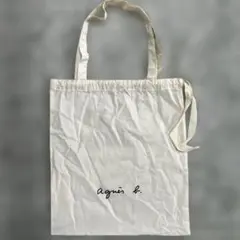 agnès b. ホワイトエコバッグ ショッパーショッピングバッグ　ギフトバック