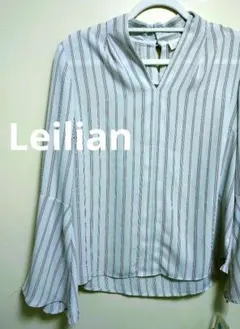 Leilian ストライプシャツ