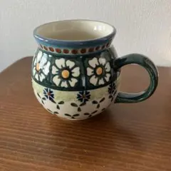 ポーリッシュポタリー 花瓶 キッチンツール 壺 北欧陶器 花柄 ドット 