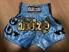 キックボクシング、ムエタイパンツ　Mサイズ　水色