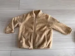 ベージュ フリース ジップアップアウター 90