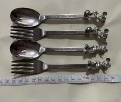 ディズニー ヴィンテージ　ミッキー　ミニー　カトラリーセット 4点 レア