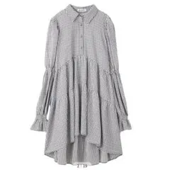 MILKFED. ミルクフェド ギンガムチェック ワンピース ブラック