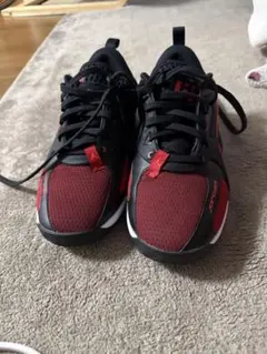 JORDAN バスケットボールシューズ ブラック レッド