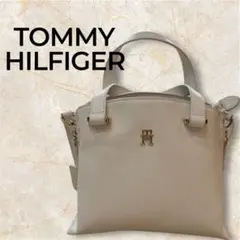 【最終値下げ】TOMMY HILFIGER モダンミニトートバッグ　ホワイト