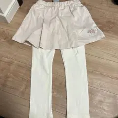 petitmain 花刺しゅうレギつきスカート　110cm