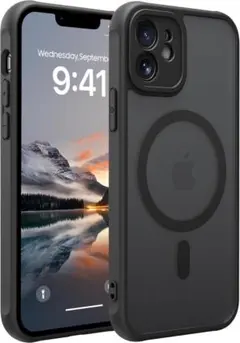 iPhone12 ケース マット感 半透明 MagSafe対応 スマホケース