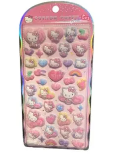 コットンパフィーシール ハローキティ ヒョウ柄キティ