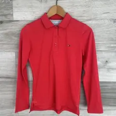 TOMMY HILFIGER GOLF長袖ポロシャツ M レッド