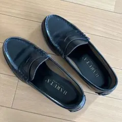 HARUTA ブラックレザー ローファー