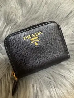 PRADA ブラックレザー コインケース