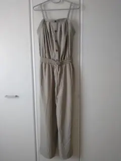 キャミサロペット オールインワン ワイドパンツ