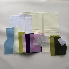 ちりめん生地のハギレ接着芯付）