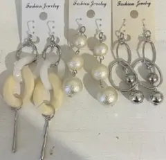 3点セット　410 ハンドメイド　樹脂　金属　ピアス　イヤリング　まとめ売り