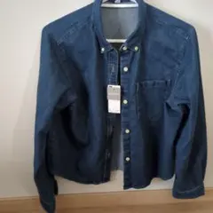 GU デニムショートシャツ Lサイズ 67 BLUE