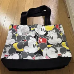 ミッキーマウス柄キャンバスバッグ