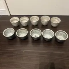 陶器製湯飲み 10個セット こげちゃ系とベージュ系
