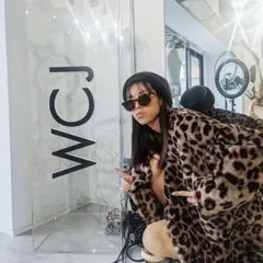 WCJ LEOPARD PATTERN COAT yellow