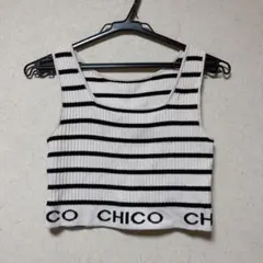 CHICO ボーダー柄 リブタンクトップのサムネイル