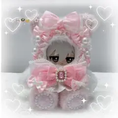 ぬい服10c ちびぐるみおすわり可愛レースお姫様 猫ちゃん 着せ替え服