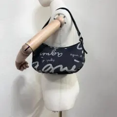 C734 美品 アニエスベー ワンショルダーバッグ アクセサリーポーチ デニム調