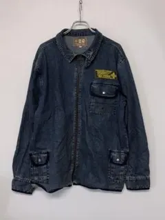 レトロ アメカジ HPD 古着 ロゴワッペン メニーポケット デニムジャケット