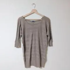 ★美品★LE SOUK ブラウン Vネック チュニック 麻混【38/M】のサムネイル