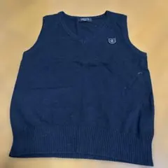 COMME CA ISM ネイビー Vネック ベスト 130A