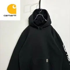 超人気❗️カーハート　ワンポイントロゴパーカー　L 90s刺繍古着希少レア長袖プル