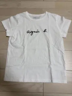 agnès b. ホワイト ロゴ Tシャツ