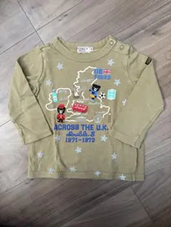 ミキハウス DOUBLE.B 刺繍 長袖 Tシャツ 90