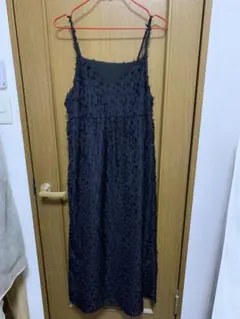 【グローバルワーク】ブラック キャミソール ロングワンピース