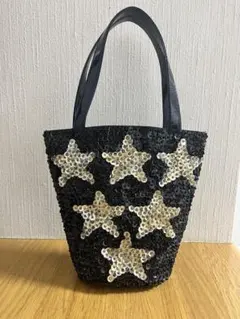 curly collection トートバッグ　ミニトート　スパンコール　星