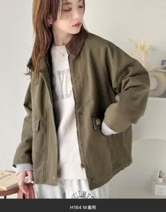 《JaVa ジャバコラボ》映える１枚！裏地キルティングコットンワークカバーオール