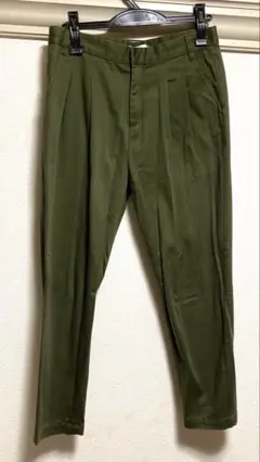 ローリーズファーム ダークグリーン　カーキ　綿　パンツ　Lサイズ 古着
